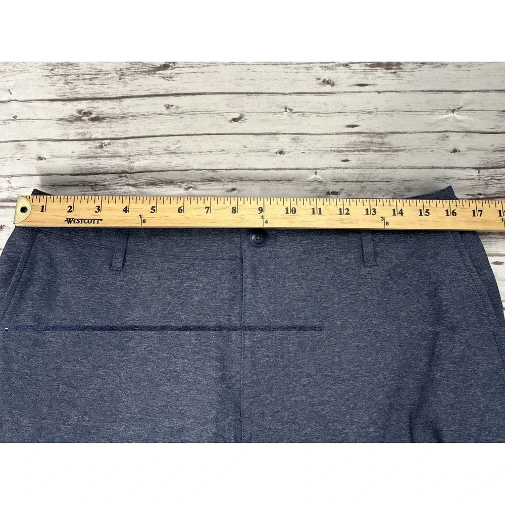 Toes on the Nose Golf Pants Men 32x30 Stretch Lightweight Heather Gray Blue Slim